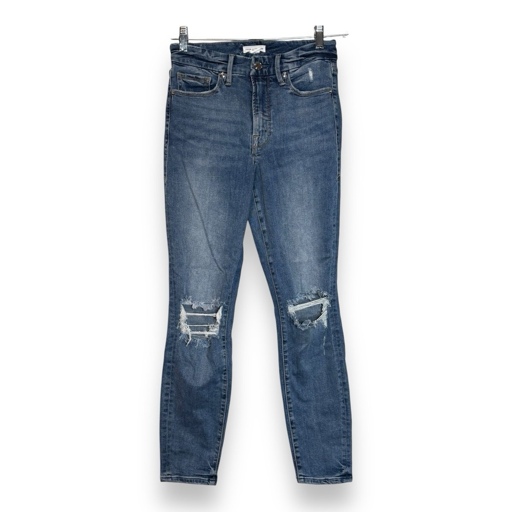 Good‎ American Good Straight High Rise Jeans Blue 4/ 27 Women's